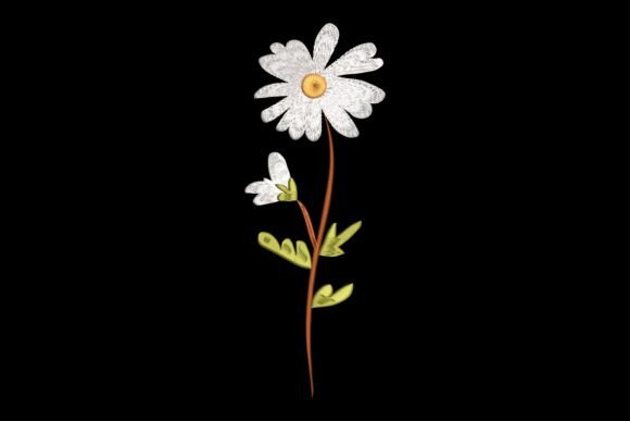 Beautiful Daisy Flower Embroidery Design Review