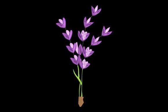 Beautiful Lavender Flower Embroidery Design Review