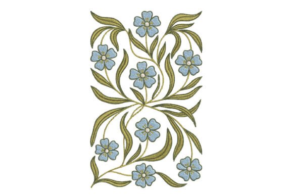 Blue Flowers Embroidery Design Review for Seasonal Projects