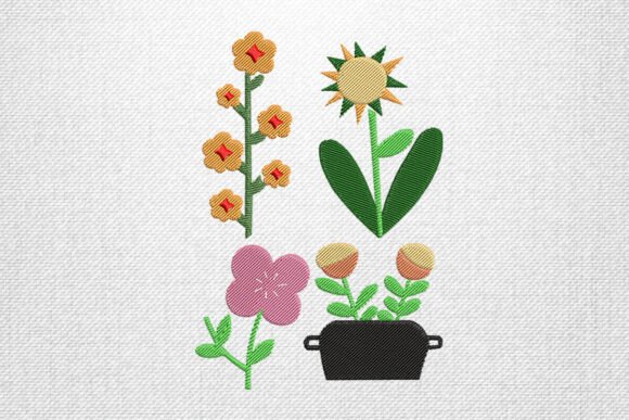 Bright Floral Pot Embroidery Design Review for Craft Fair Success
