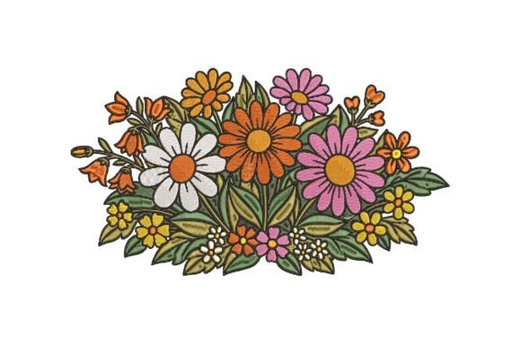 Colorful Spring Flowers Embroidery Design Review