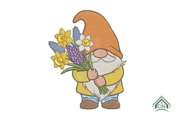 Cute Gnome with Flowers Embroidery Review