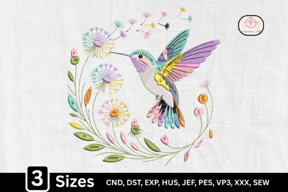 Dandelion Hummingbird Embroidery Design Review