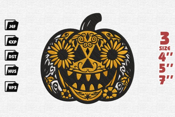 Elegant Halloween Pumpkin Art Review for Embroidery Sellers