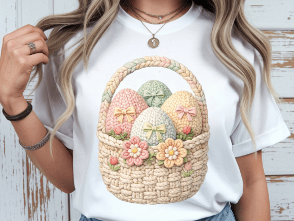 Embroidery Faux Yarn Crochet Easter PNG Review for Apparel Projects