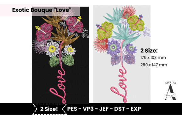 Exotic Flowers Bouquet Love Embroidery Design Review