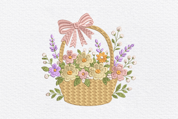 Floral Basket Machine Embroidery Pattern Review for Etsy Sellers