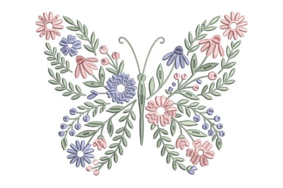 Floral Butterfly Embroidery Design Review for Boutique Sweatshirts