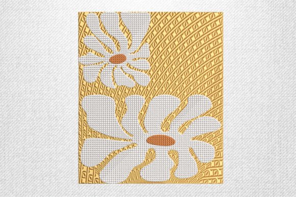 Golden Daisy Floral Embroidery Art Review for Apparel Projects