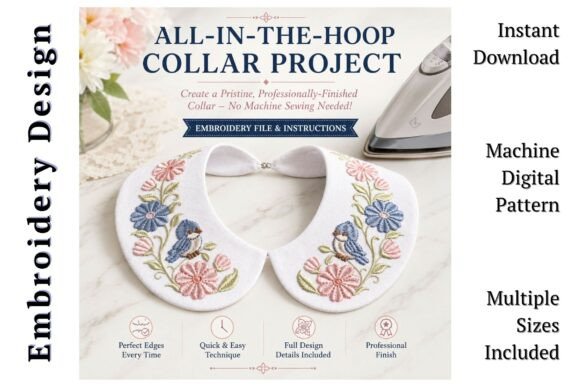 Peter Pan Floral Bird in-the-Hoop Collar Review for Etsy Sellers