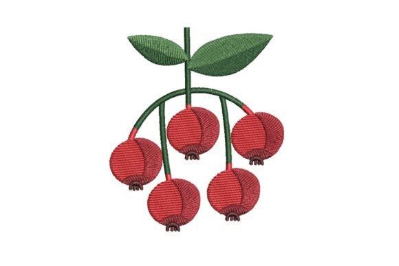 Red Berries with Leaves Embroidery Design Review