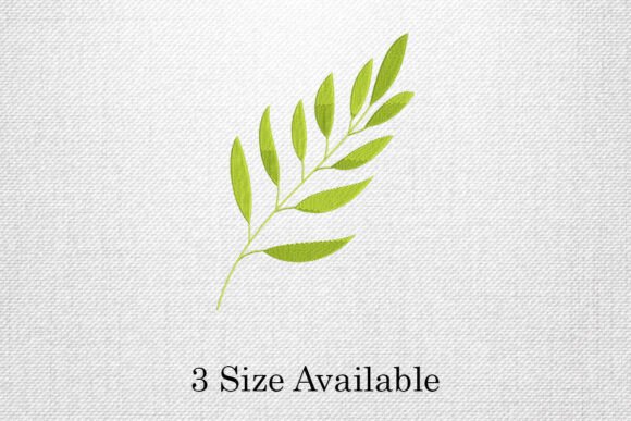 Simple Green Leaf Branch Embroidery Design Review