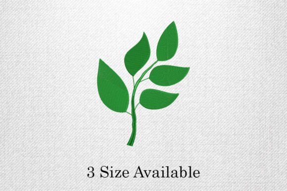 Simple Green Leaf Embroidery Design Review for Business Use