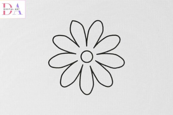 Simple Outline Flower Review for Boutique Sweatshirt Embroidery