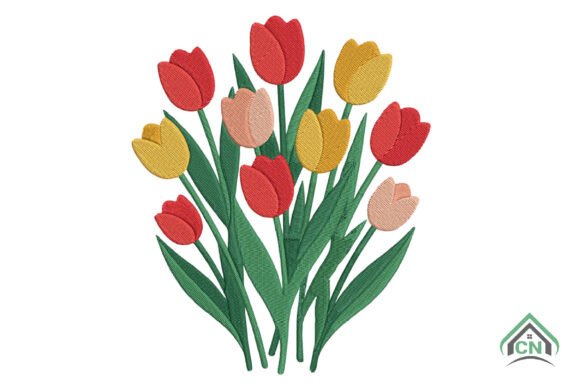 Spring Tulip Flowers Embroidery Design Review for Handmade Gift Creators
