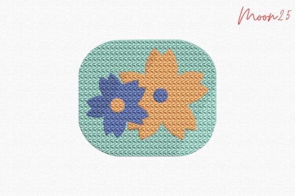 Textured Floral Review for Apparel Embroidery