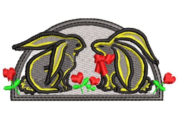 Two Bunnies Embroidery Design Review