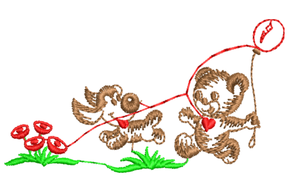Two Cute Teddy Bears for Seasonal Embroidery Projects